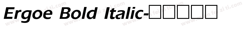 Ergoe Bold Italic字体转换